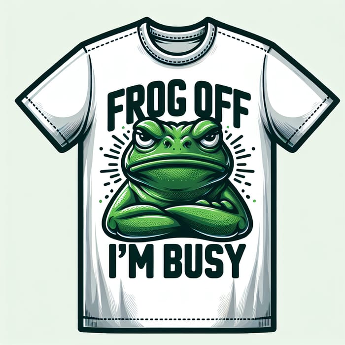 Cute Frog T-Shirt Design | Fun 'Frog Off I'm Busy' Tee