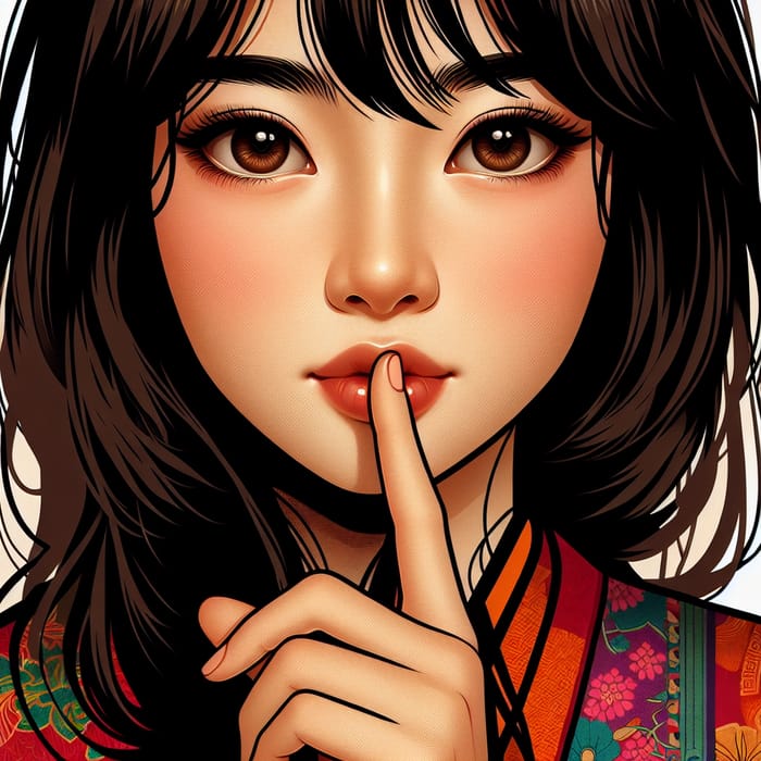 Intriguing Asian Woman Poster Design