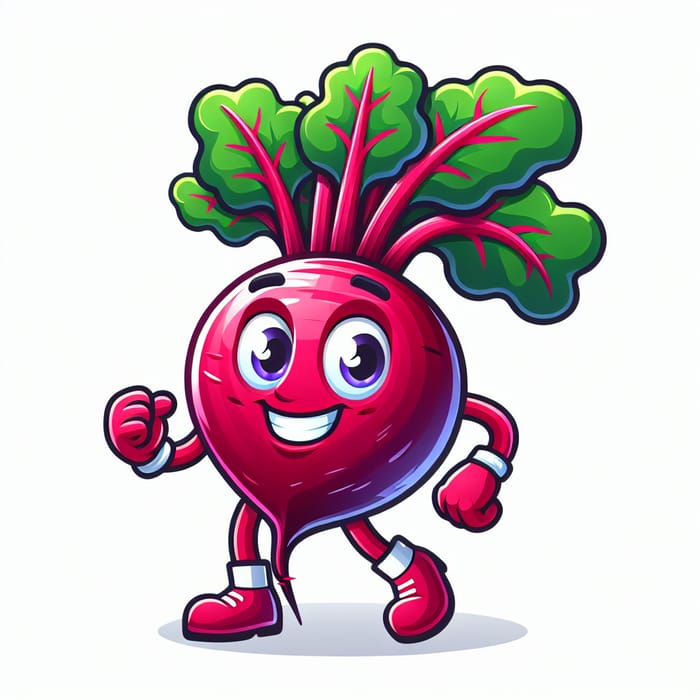 Fun Beetroot Mascot Promoting Healthy Eating