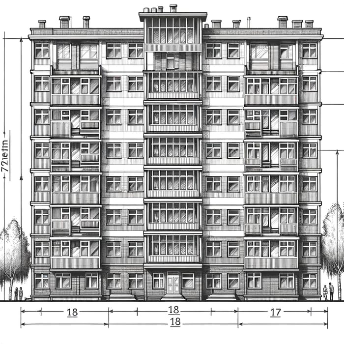 Detailed Two-Story Dormitory Building Design
