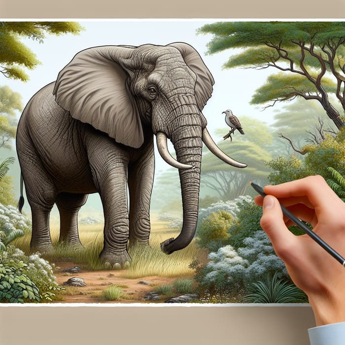 Majestic Elephant - Graceful Wildlife Display