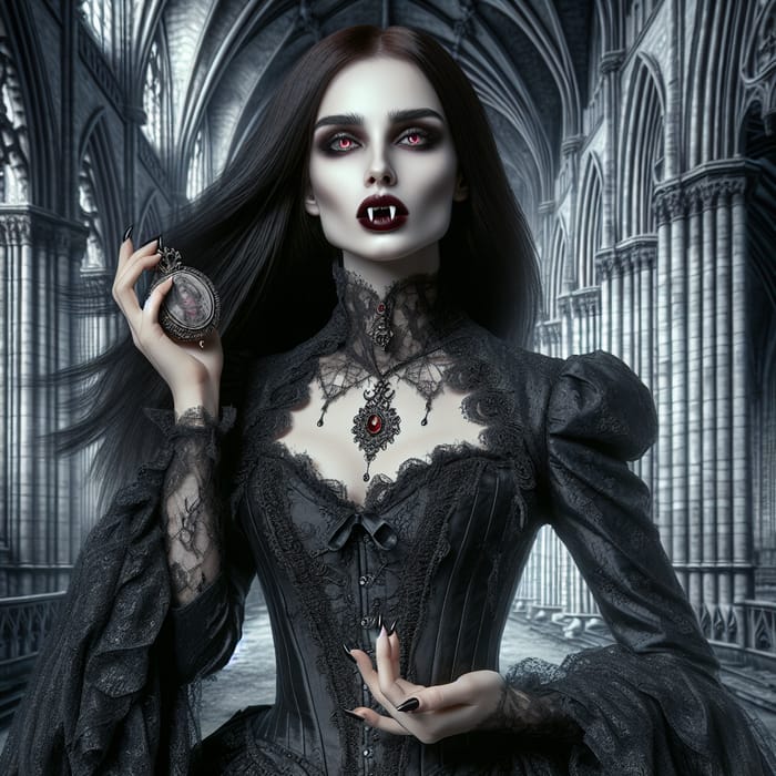 Ethereal Gothic Female Vampire | Dark Fantasy Imagery