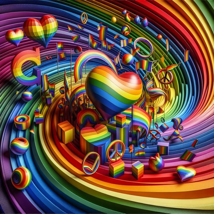 Rainbow LGBTQ Pride Abstract Art | Unity & Diversity