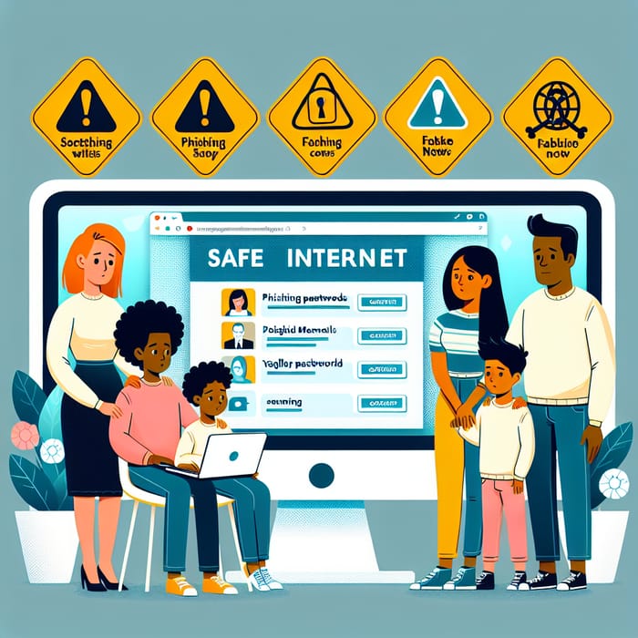 Key Tips for Safe Internet Use | Recommendations with Illustrations