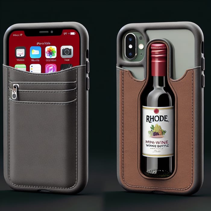 Mini Wine Bottle iPhone Case Combo | Sleek Everyday Accessory