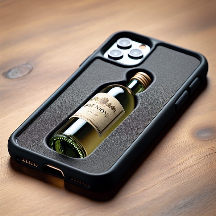 Miniature Wine Bottle in iPhone 15 Pro Max Case