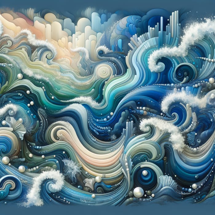 Mesmerizing Ocean Waves Art - Abstract Nature Design
