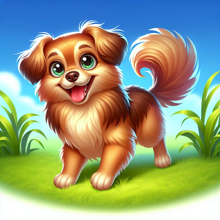 Adorable Medium-Sized Dog with Golden and Brown Fur