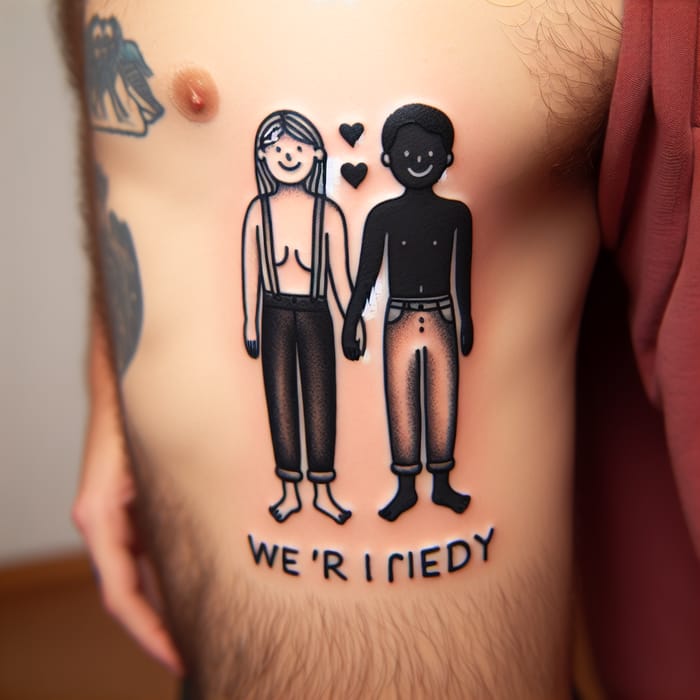 Best Friends Diversity Tattoo - Heartwarming Friendship Ink