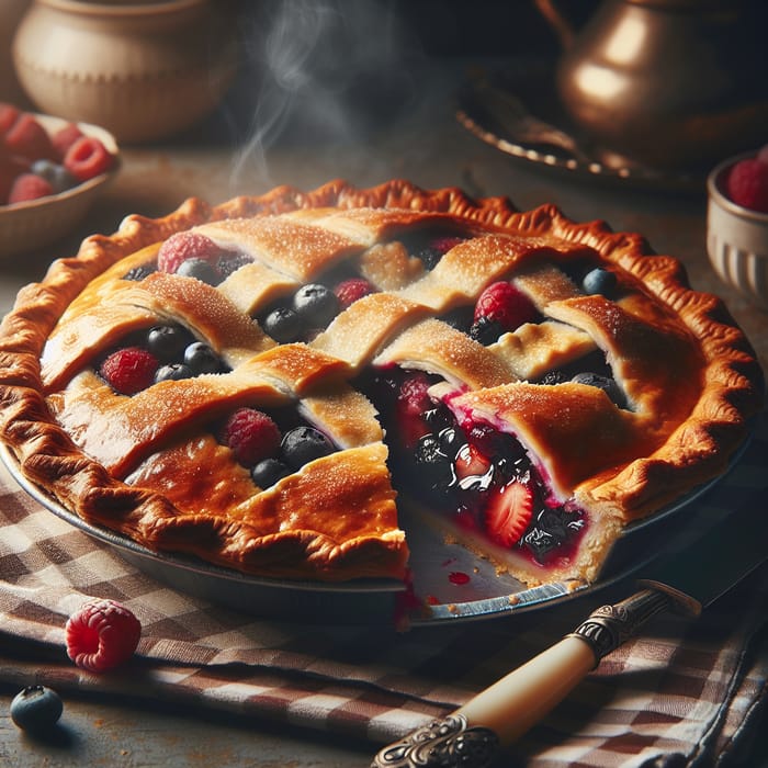 Freshly Baked Mixed Berry Pie | Tempting Slice