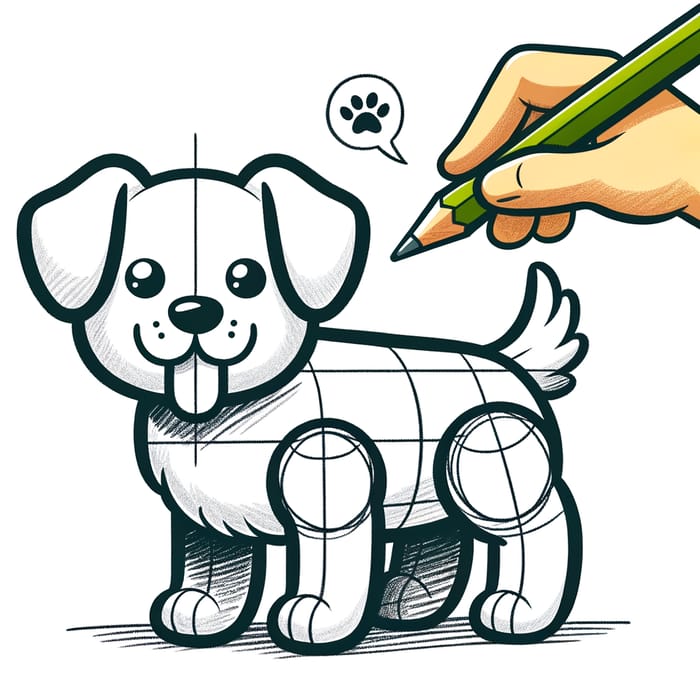 Dog Drawing - Unique Canine Illustration