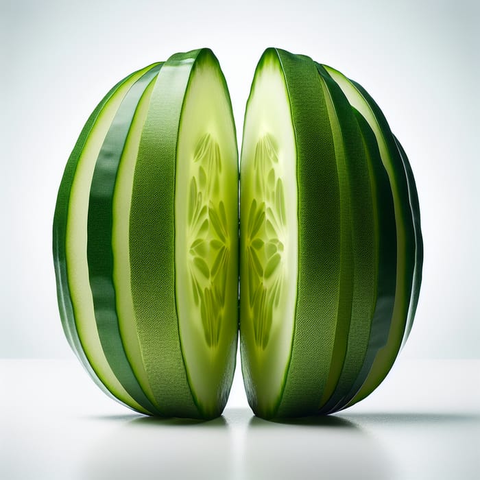 Slices of Fresh Cucumber in High-Key Lighting