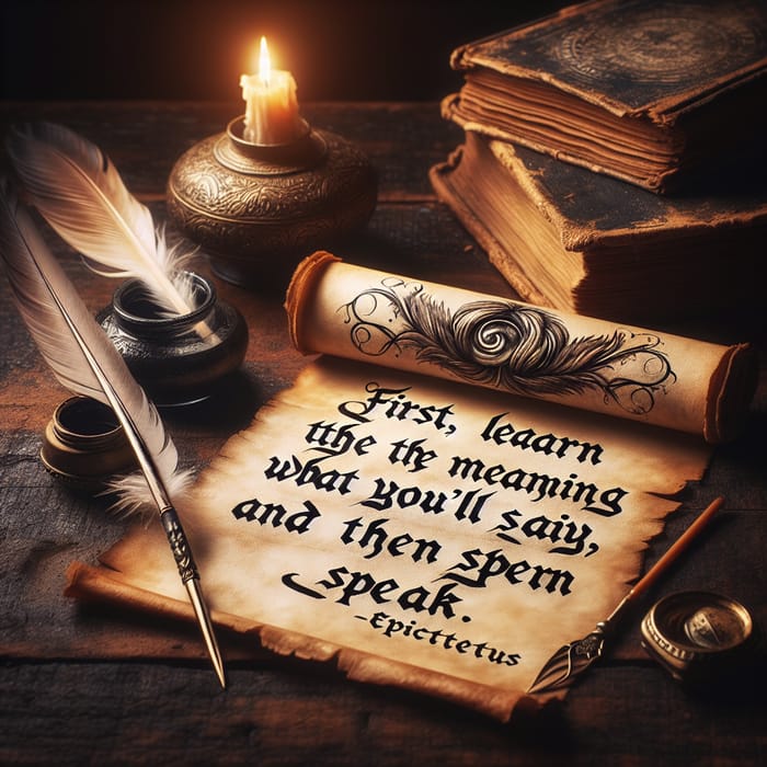 Inspirational Quote: First Learn the Meaning | Epictetus