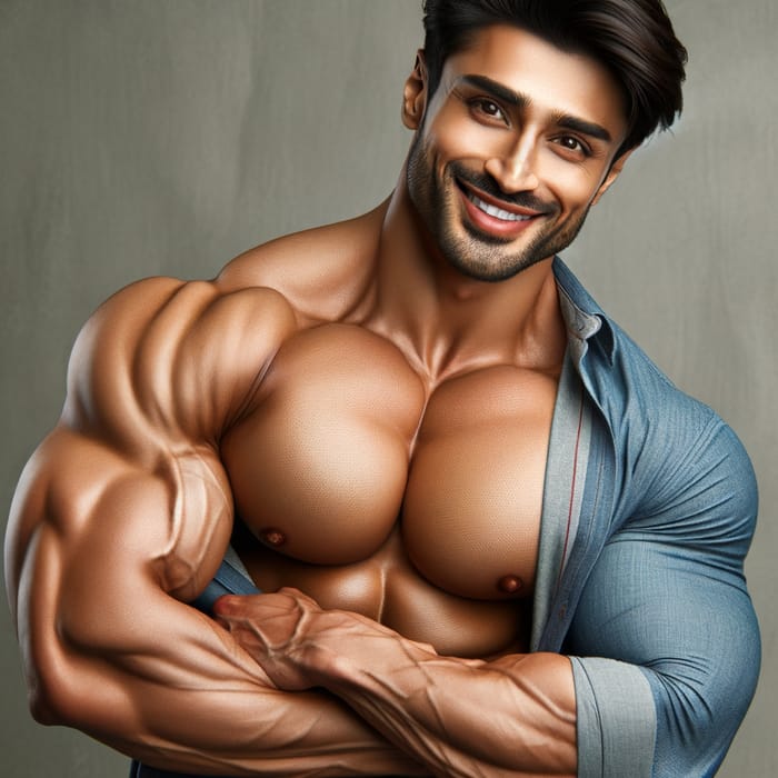 Handsome Muscular Man: Fitness and Style