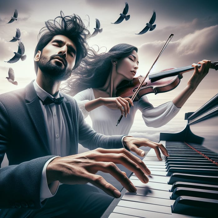 Playful Harmony: Piano and Violin Serenade