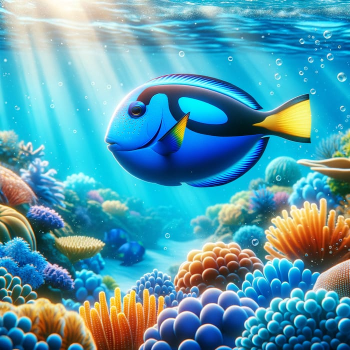 Explore the Graceful Blue Tang Fish in its Natural Habitat