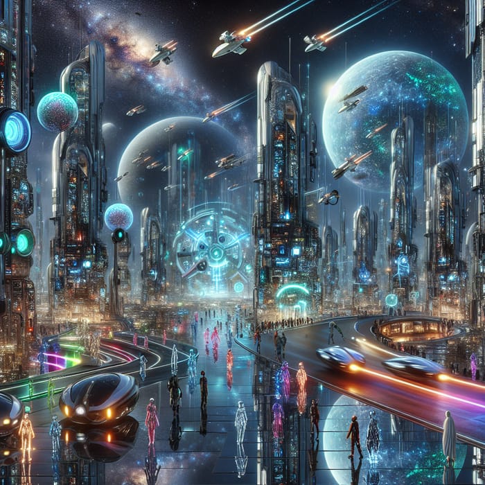 PRASA: Futuristic Sci-Fi Cityscape Imagery