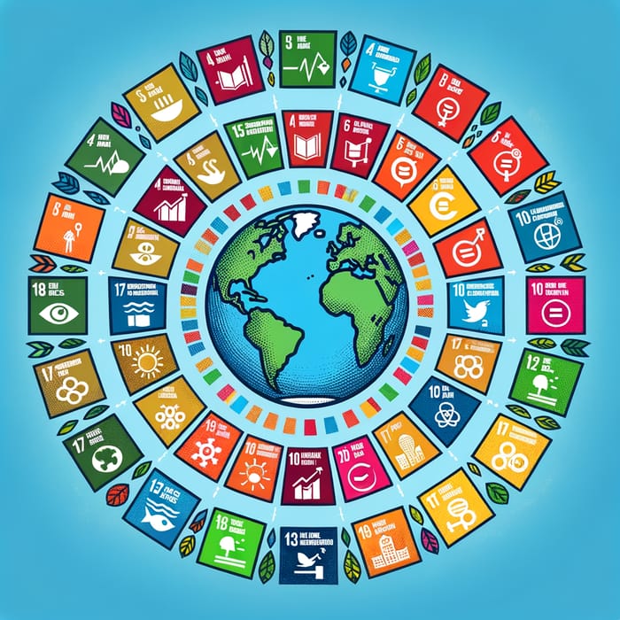 Sustainable Development Goals Iconic Representation: 17 Symbols