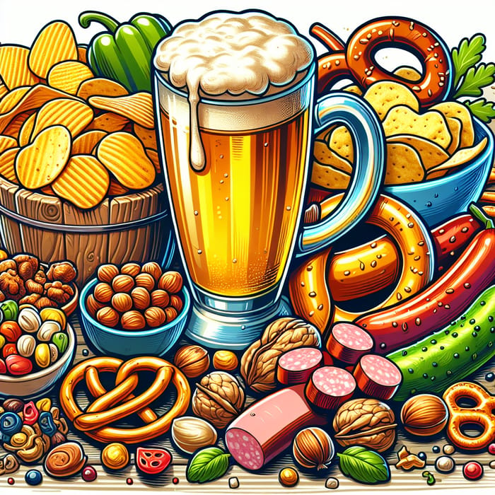Beer Snacks: Bright and Cartoonish Snack Pairings