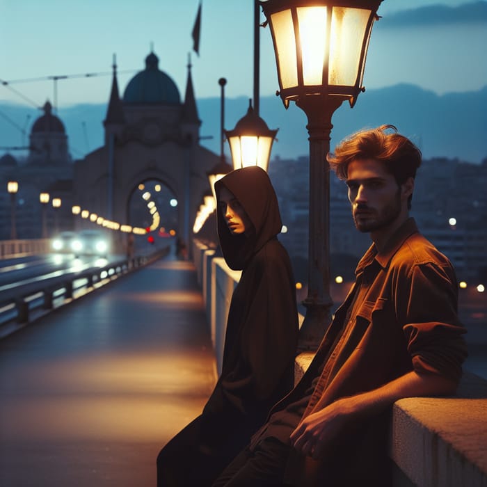 Twilight Bridge Romance | Warm Glow in City