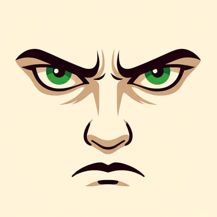 Easy to Draw Jealousy Face: Intense Green Eyes Image
