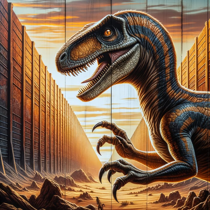Fierce Velociraptor at the USA-Mexico Border | Dinosaur Encounter