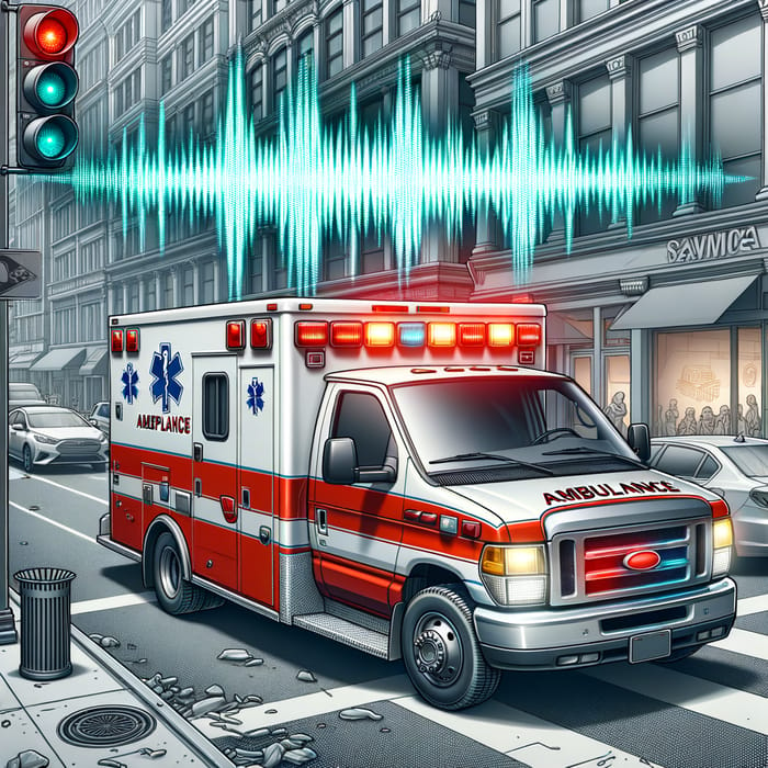 Ambulance Sound Image: Realistic Urban Street Scene