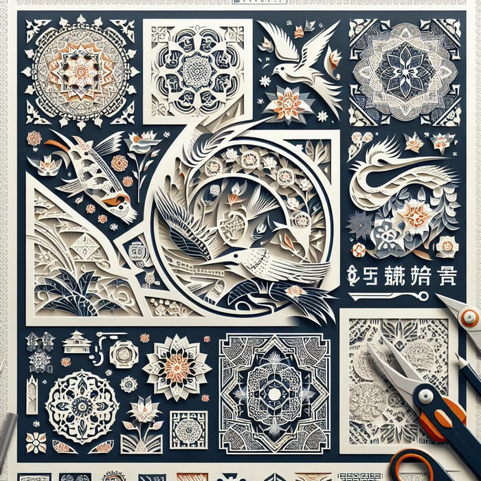 Exquisite Intangible Heritage of Paper Cutting - Cultural Poster Design
