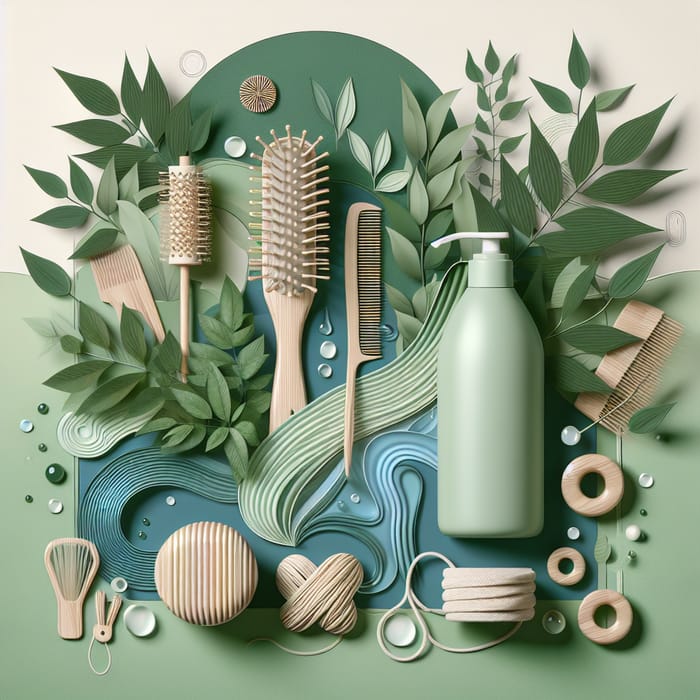 Abstract Eco-Friendly Sustainable Hair Care Design