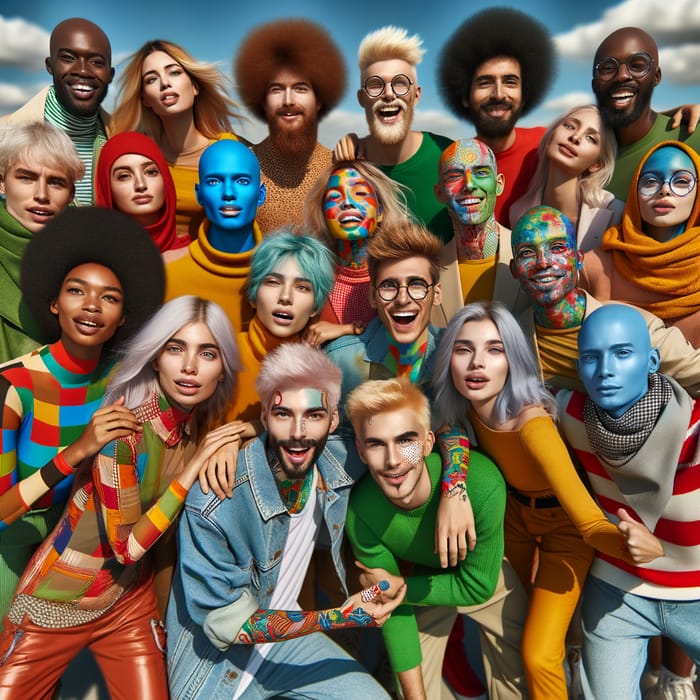 PapuSquad - Unique Group of Diverse Individuals Posing Together