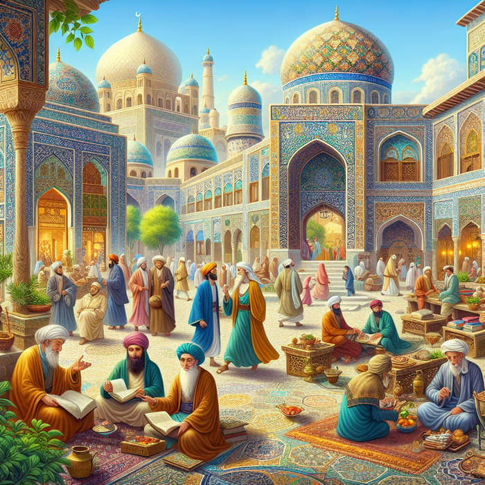 Islamic Civilization: Vibrant Golden Age Scene