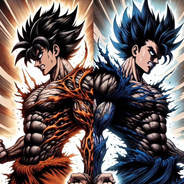 Divine Power Clash: Goku vs. Vegeta in Epic Battle