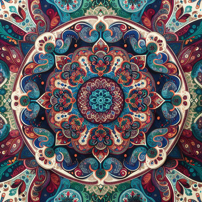 Almira Scarf - Beautiful Paisley Pattern in Jewel-Like Colors
