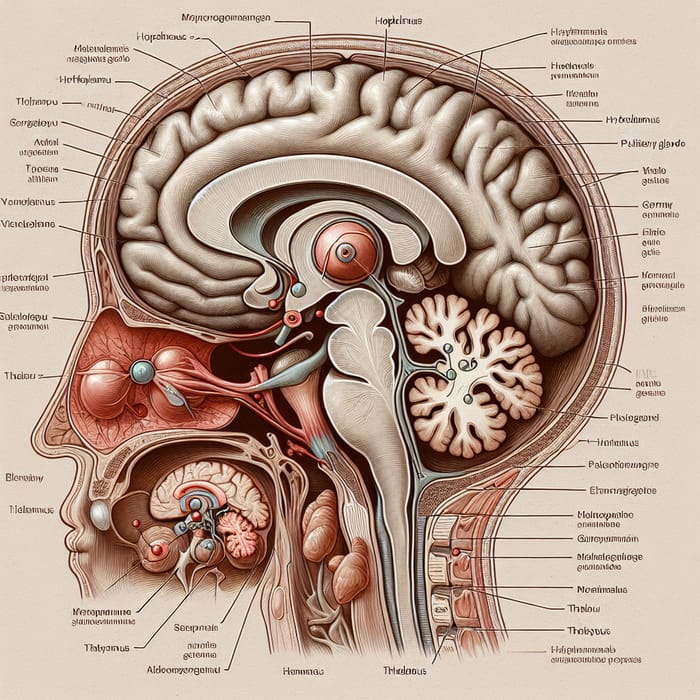 Hypothalamus: Detailed Illustration of Brain Anatomy