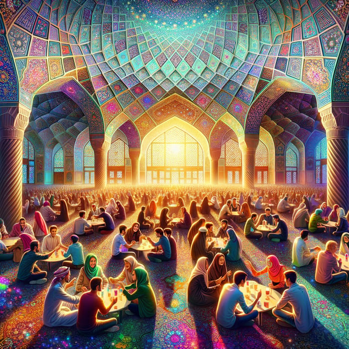 Vibrant Connections at Nasir al-Mulk Mosque in Shiraz