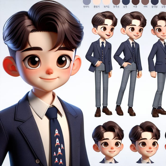 Innovative 3D Korean Animation Character Design | Playful Professional Style