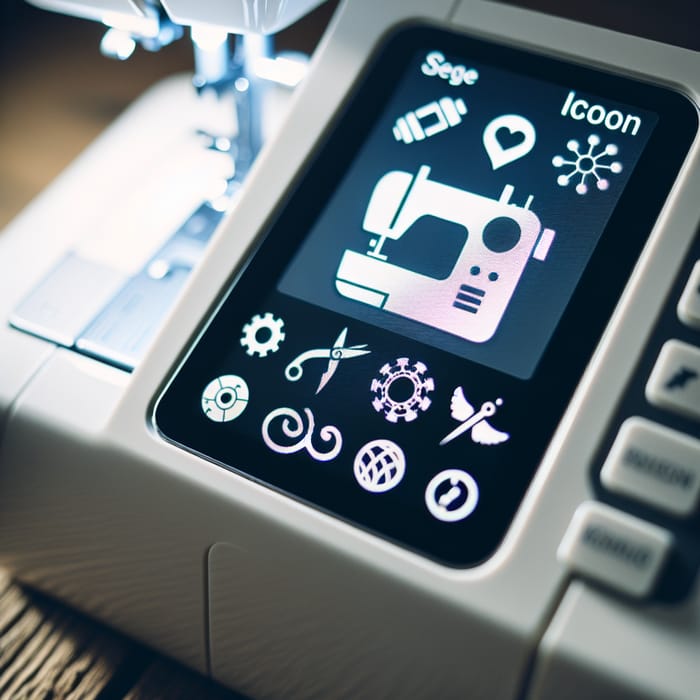 Innovative Sewing Machine Icon Design