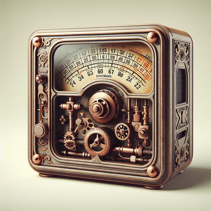 Vintage Gas Indicator Clock | Desktop Retro Design