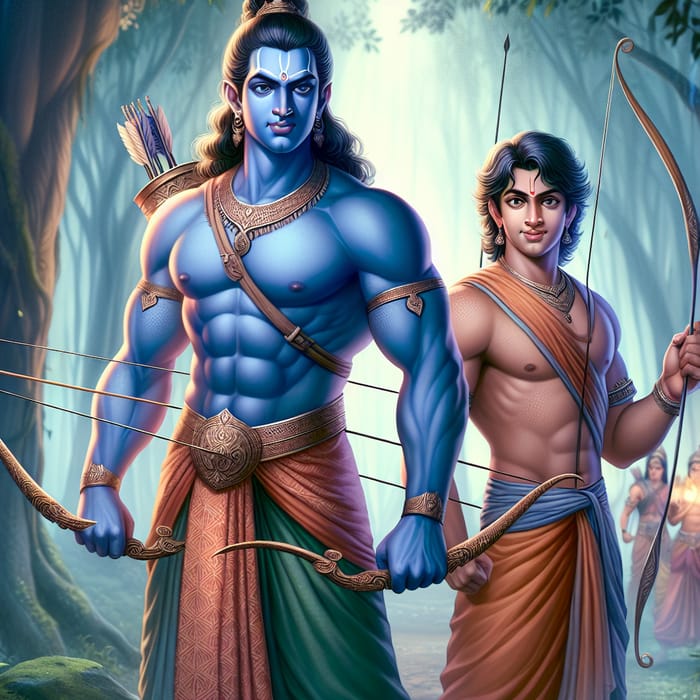 Rama and Lakshman in Ancient Indian Epic Ramayana
