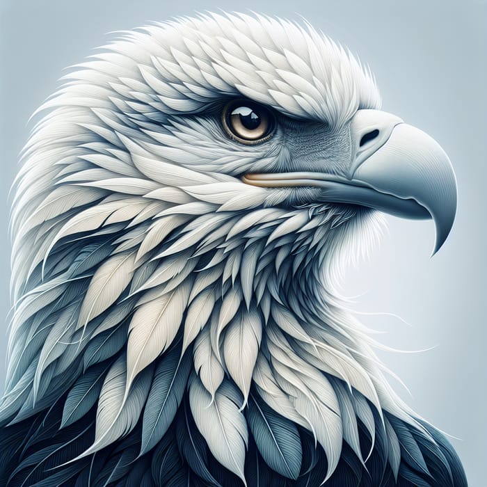 Detailed Eagle Head Image with Sharp Eyes and Regal Aura