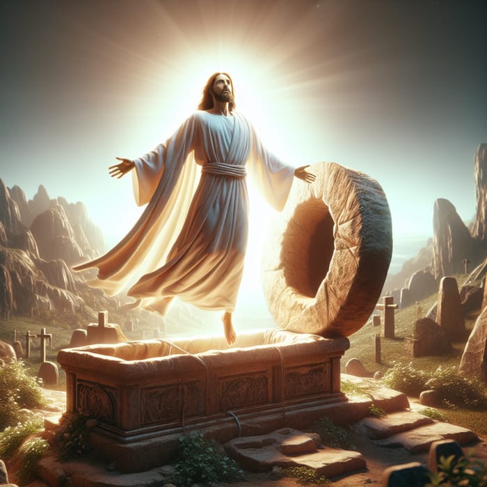 Jesus Rising from the Dead: A Miraculous Resurrection Scene