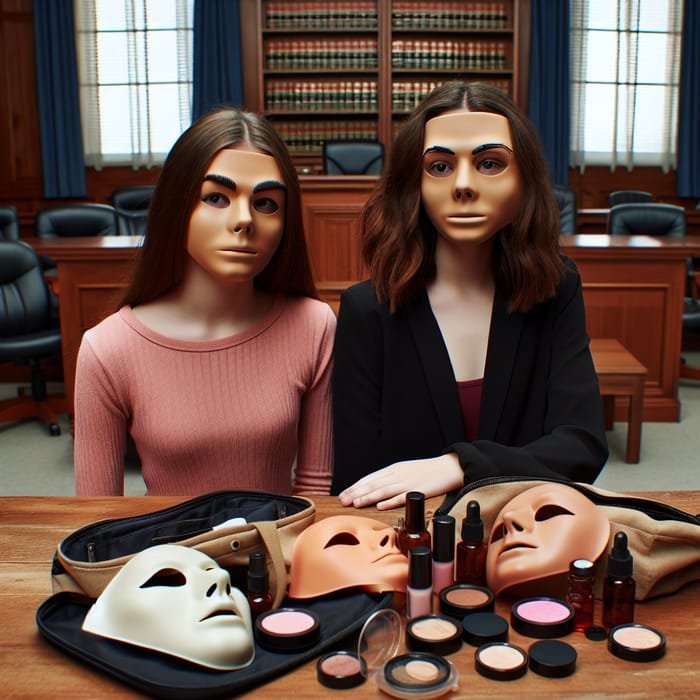 Courtroom Drama: Girls with Bandit-Mask Cosmetics