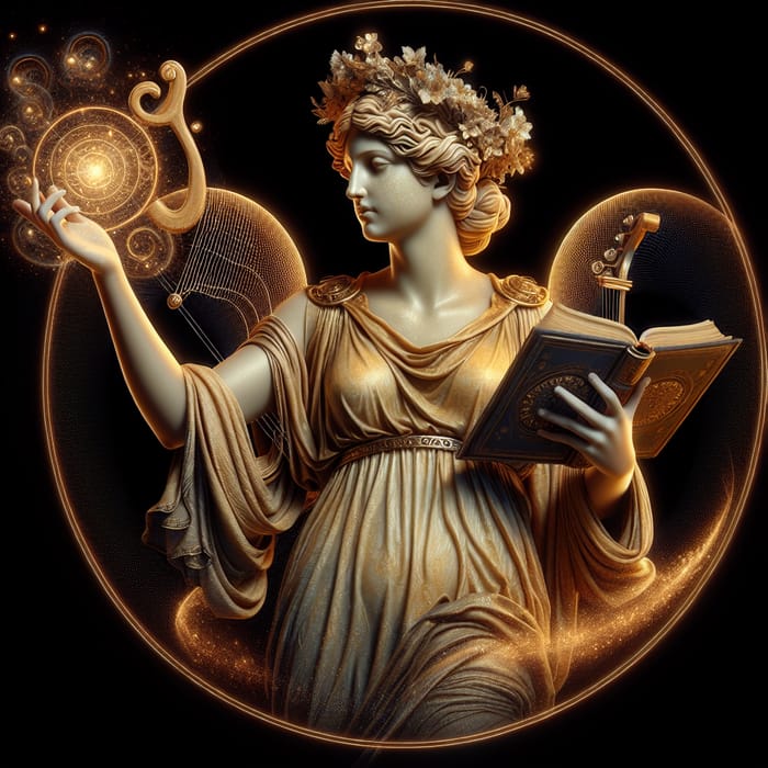 Create Realistic Image of Calliope: Muse of Epic Poetry
