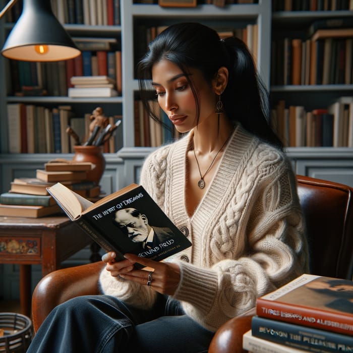 South Asian Woman Reading Freud: The Interpretation of Dreams