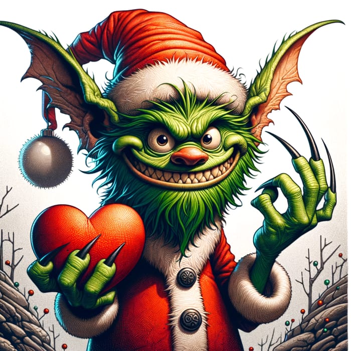 Grinch in Santa Claus Outfit