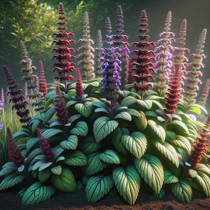 Realistic Salvia Plants: Beauty and Structure