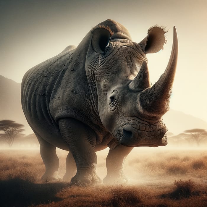 Majestic Rhino in the Wild
