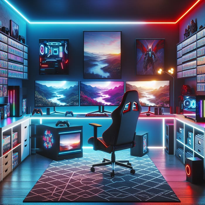Ultimate Gaming Room Setup with RGB Lighting | Video Game Oasis