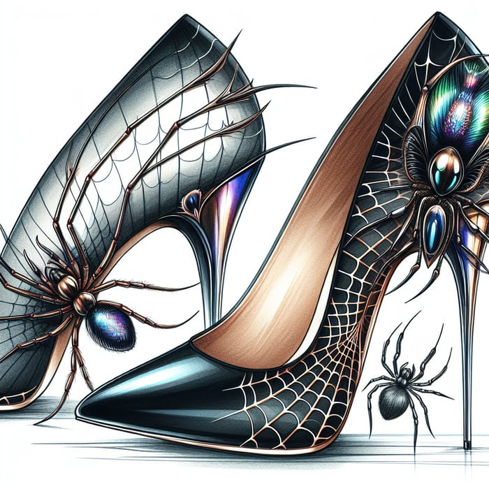 Modern Spider-Inspired Heels: Chic Arachnid Fashion