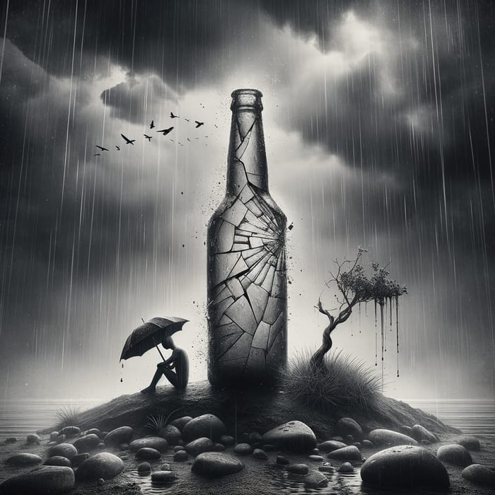 Stark Symbolic Depiction of Alcoholism's Realities
